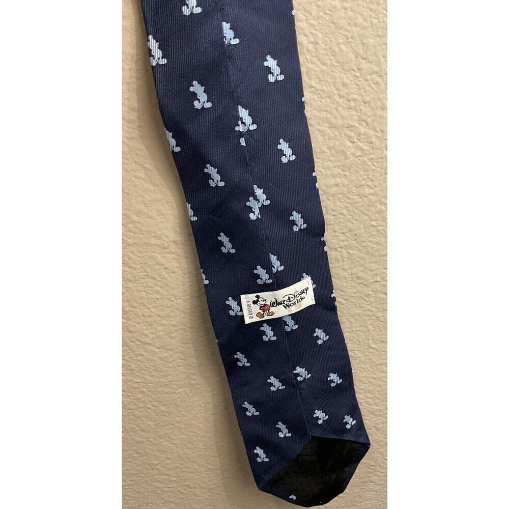Mickey Mouse Blue Silhouette Walt Disney World Silk Tie R